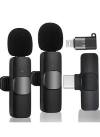 2in1 Bluetooths Mic K9 Wireless Collar Microphone Dual Lapel Lavalier Mic for Noise Reduction Vlogging Interview Live Streaming YouTube Video Broadcast With 2 Mic Receiver for iPhone and Android - pzsku/ZF7270E52CCE6009E2CB3Z/45/_/1713376781/be1973d2-21ab-48e5-8429-9af27d5a6f73