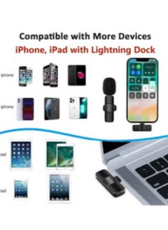 MOCOM 2in1 Bluetooths Mic K9 Wireless Collar Microphone Dual Lapel Lavalier Mic for Noise Reduction Vlogging Interview Live Streaming YouTube Video Broadcast With 2 Mic Receiver for iPhone and Android  - Image 4
