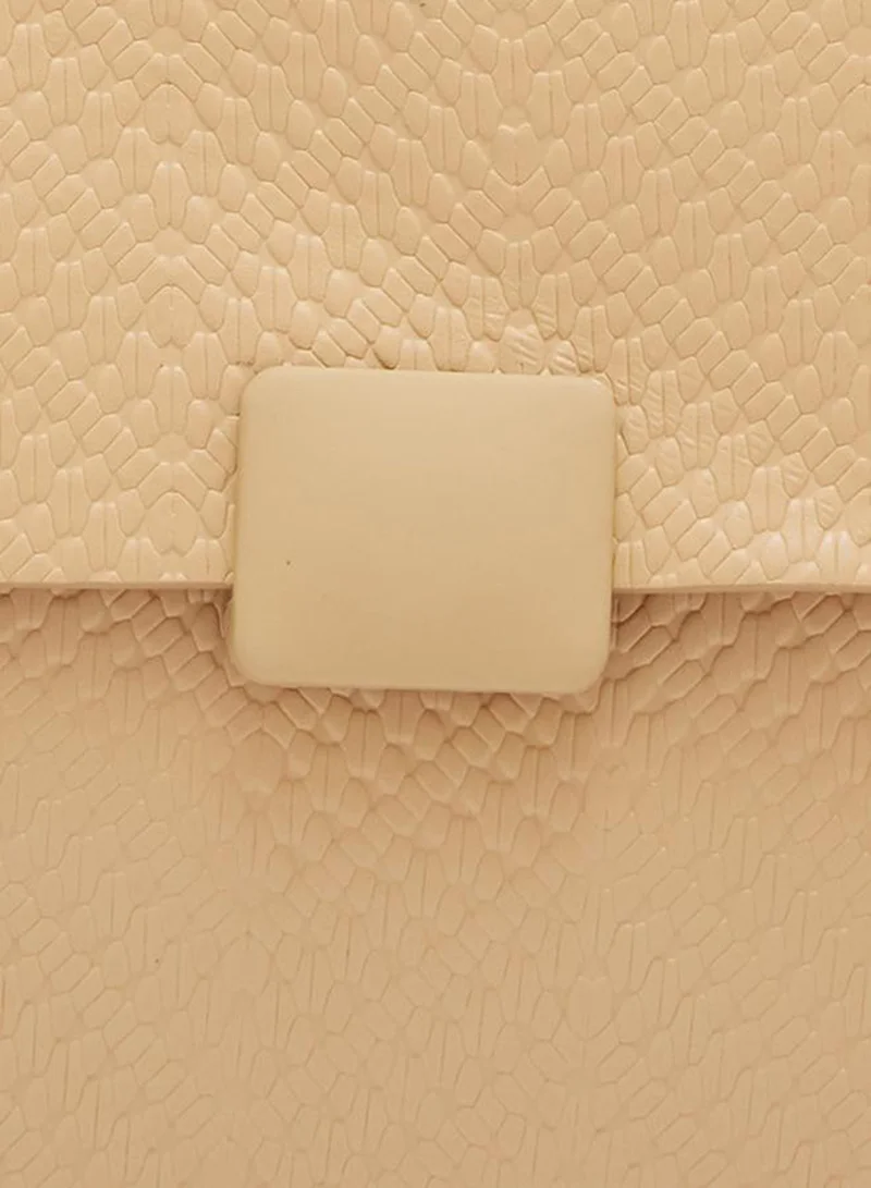 Globus  Khaki Textured Handbag with Top Handle for Women | Best Price UAE