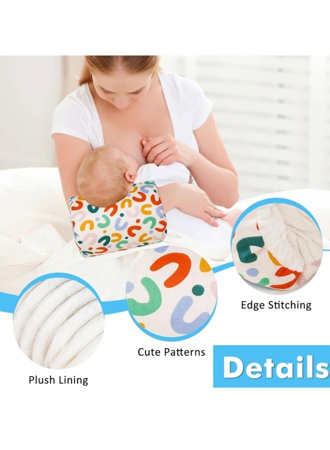 الدليبن وسادة رضاعة للأطفال، وسادة ذراع لإطعام الطفل، وسائد ذراع رضاعة من القطن الناعم لحديثي الولادة، وسائد الرضاعة الطبيعية لمزيد من الدعم للأم والطفل، محمولة وقابلة للغسل، أساسيات رضاعة مريحة (ملونة) - Image 3