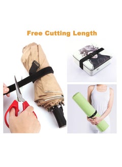 Y&D Adjustable Cable Straps with 50 Buckles Free Cut Length Black Reusable Fastening Ties Hook and Loop Securing Strap for Tidy Wire Management Cord Organizer  - Image 2