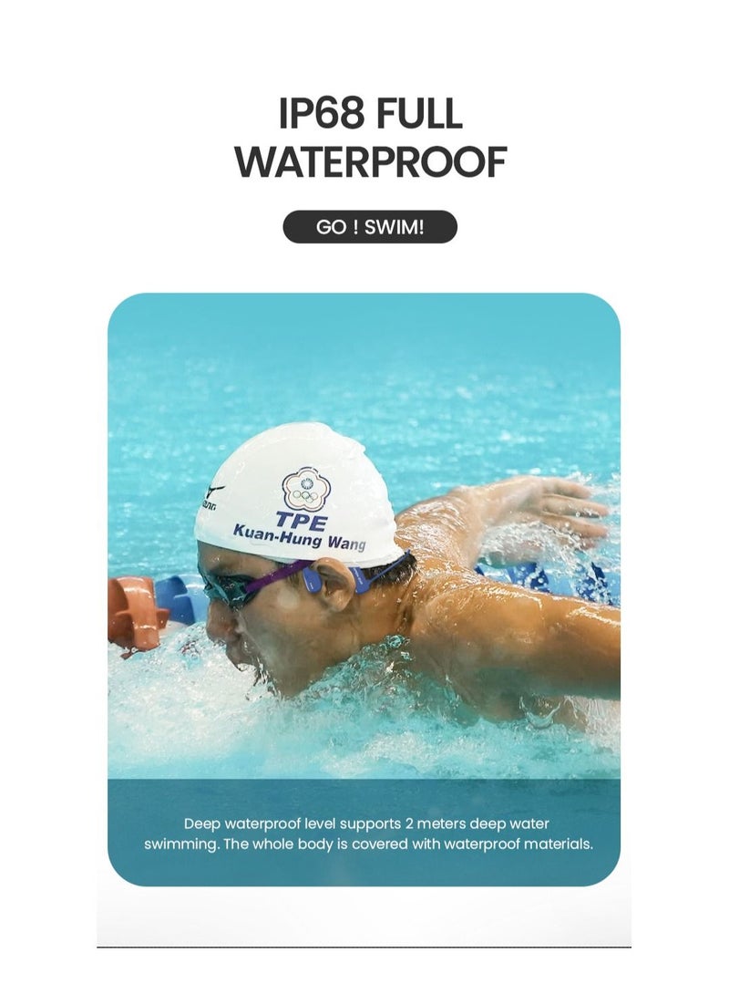 Smarxs Openear Bone X2 Swimming Stereo Ip68 Waterproof Mp3 16Gb Ear Hook Bluetooth Swimming Earphone Sport Bone Conduction Headphones Wireless. Blue Color - Image 4