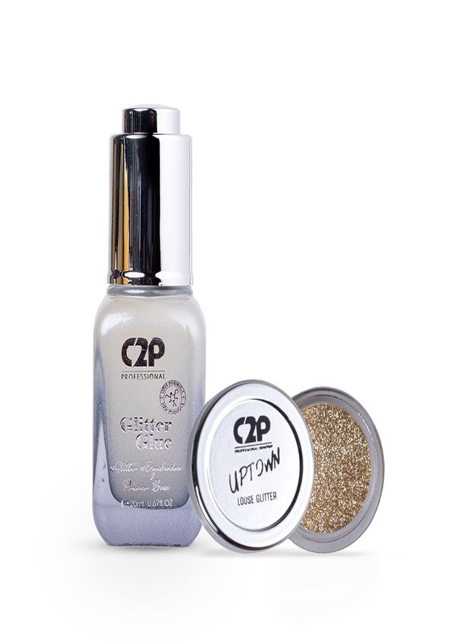 C2P PROFESSIONAL MAKEUP C2P Pro Sparkle Duo Glitter and Glue Kit for Eyeshadow Eye Body Makeup | Waterproof Quick-Drying Shimmer Look | Long Lasting Festival Cosmetic Glitter Set (Decent Diamond 16) - Image 1