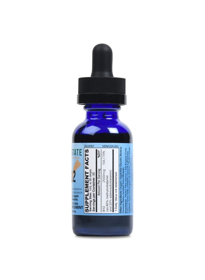Good State Ionic B12, Men and Women’s Liquid Nano Ionic Dietary Supplement, 1 Ounce Bottle - Image 2