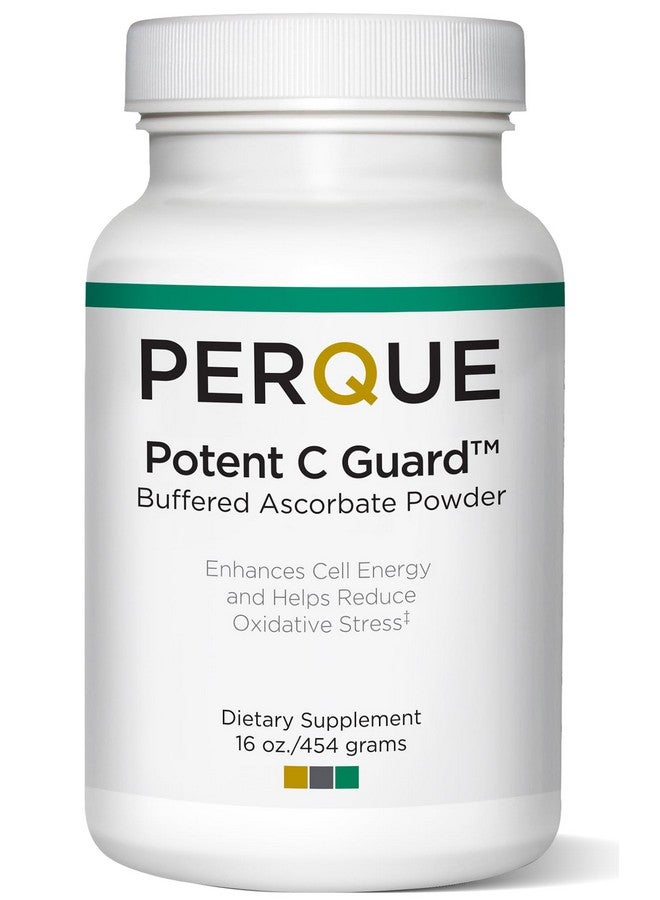 PERQUE Buffered Vitamin C Ascorbate Powder - pH Balanced, Vegetarian, Allergen-Free Vitamin C Supplement - Fast-Acting Antioxidant Support -Effervescent Powder with Magnesium, Potassium & Zinc - 16 oz - Image 1
