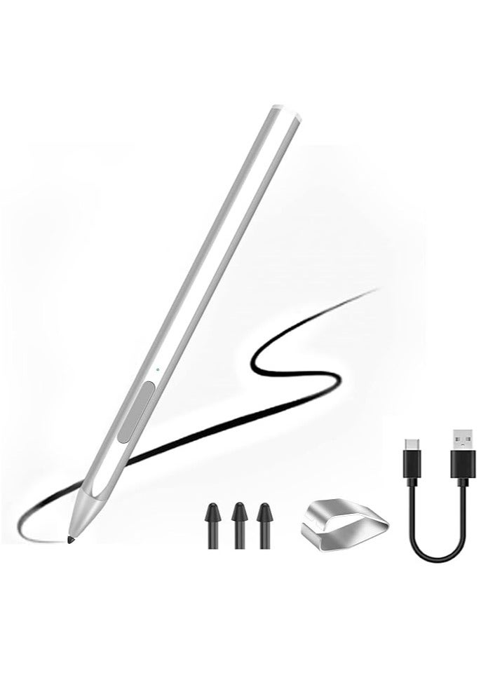 general Supwell Pen for Microsoft Surface Pro8/7/6/5/4/3/X Surface Laptop/Book/Studio Surface 3/Go/Go2/Go3, 4096 pressure sensitive, magnetic accessory, USB charging, palm mistouch function