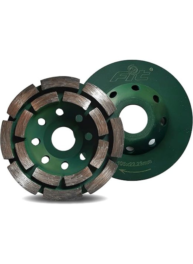 FIT 4-Inch 2-Row Marble and Granite Polishing Cup Wheel