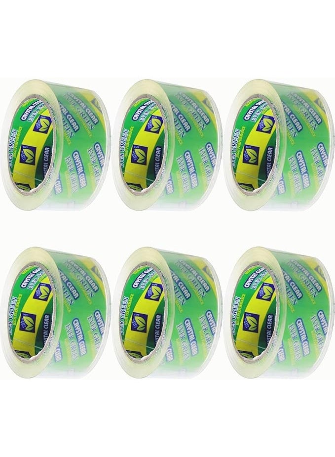 Crystal Clear Clear Packing Tape – 100 Yards (6 Rolls per Pack) - Image 2