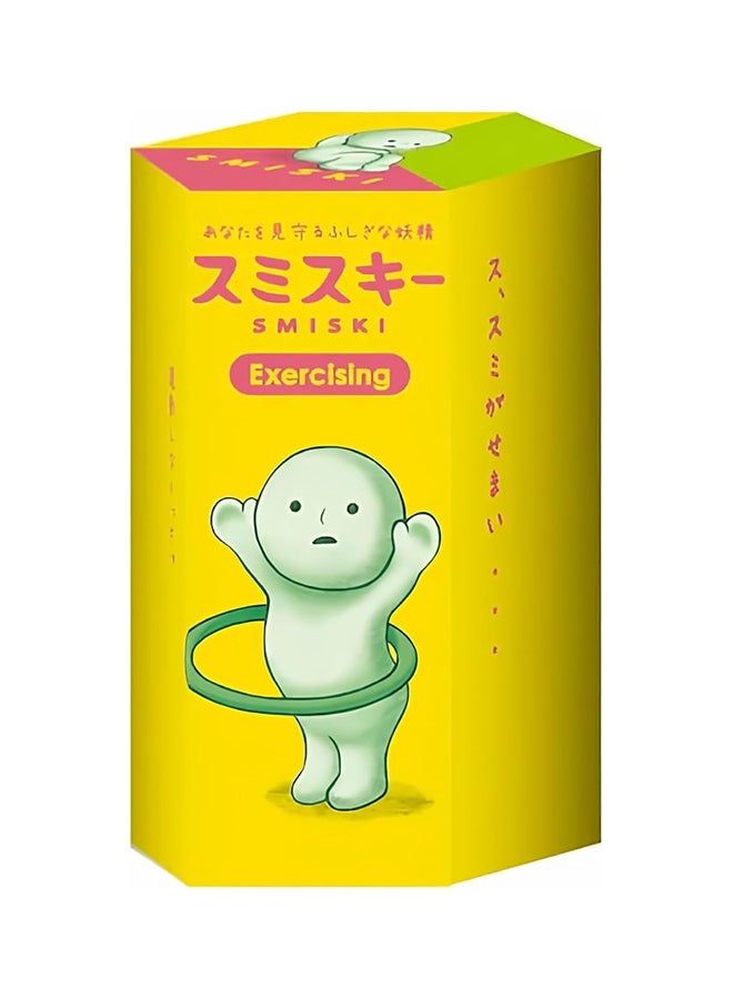 Smiski Exercising Series Collectible Figure - Glow-in-the-Dark Workout Theme Mystery Blind Box Cute Desk & Room Décor