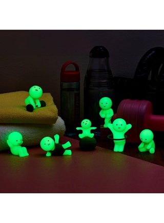 Smiski Exercising Series Collectible Figure - Glow-in-the-Dark Workout Theme Mystery Blind Box Cute Desk & Room Décor - view 3