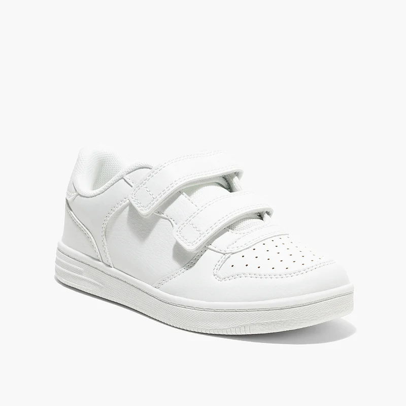 AMICA Amica Kids School Shoes  Lightweight, breathable vegan leather sneakers with anti-slip rubber outsole, memory foam insoles, and double Velcro closure for boys, girls, and school wear.