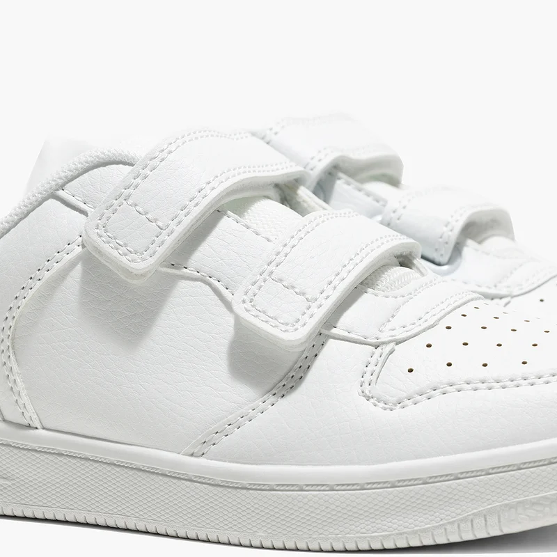 AMICA Amica Kids School Shoes  Lightweight, breathable vegan leather sneakers with anti-slip rubber outsole, memory foam insoles, and double Velcro closure for boys, girls, and school wear.