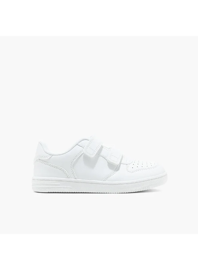 Amica Amica Kids School Shoes  Lightweight, breathable vegan leather sneakers with anti-slip rubber outsole, memory foam insoles, and double Velcro closure for boys, girls, and school wear.