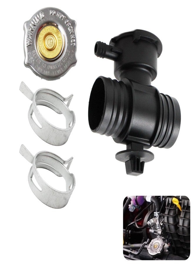 CEYHTLY 52028810AL 52029195AK Radiator Coolant Filler Neck with Cap Compatible with 2001-2004, 2007-2018 Chrysler 200, Sebring | Dodge Dakota, Durango, Caliber, Avenger, Journey | Jeep Compass, Patriot - Image 1