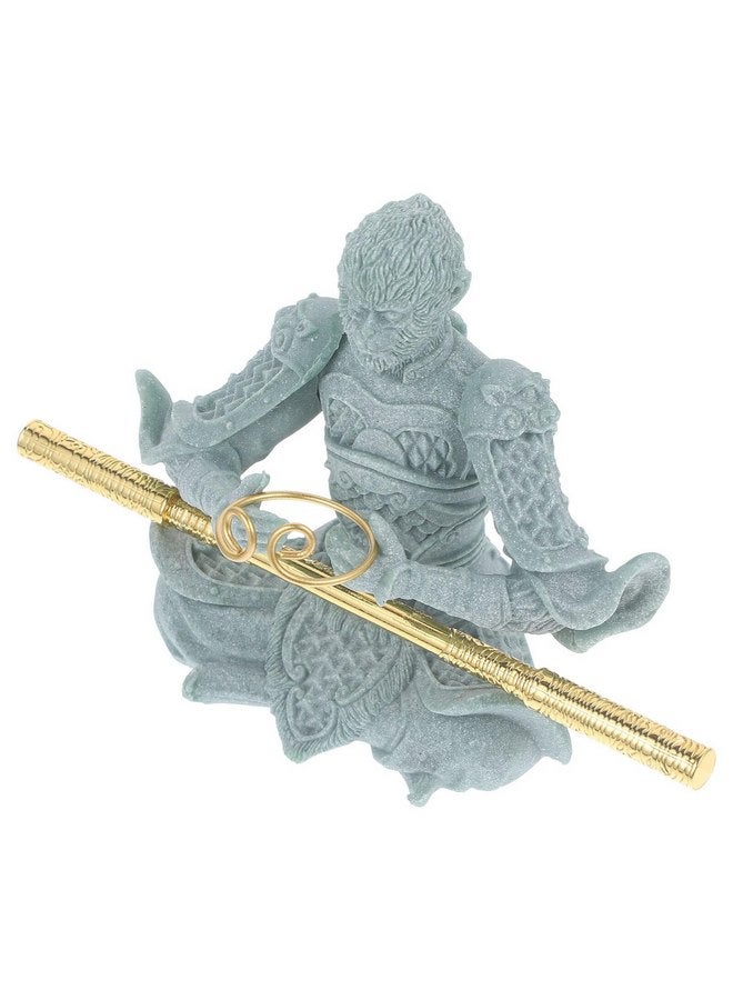 SUPVOX Aquarium Monkey Kings Statue Fish Tank Decorations Asian Buddha Ornament Sunwukong Statue Tea Pet for Underwater Landscaping Home Office Zen Decor - Image 1