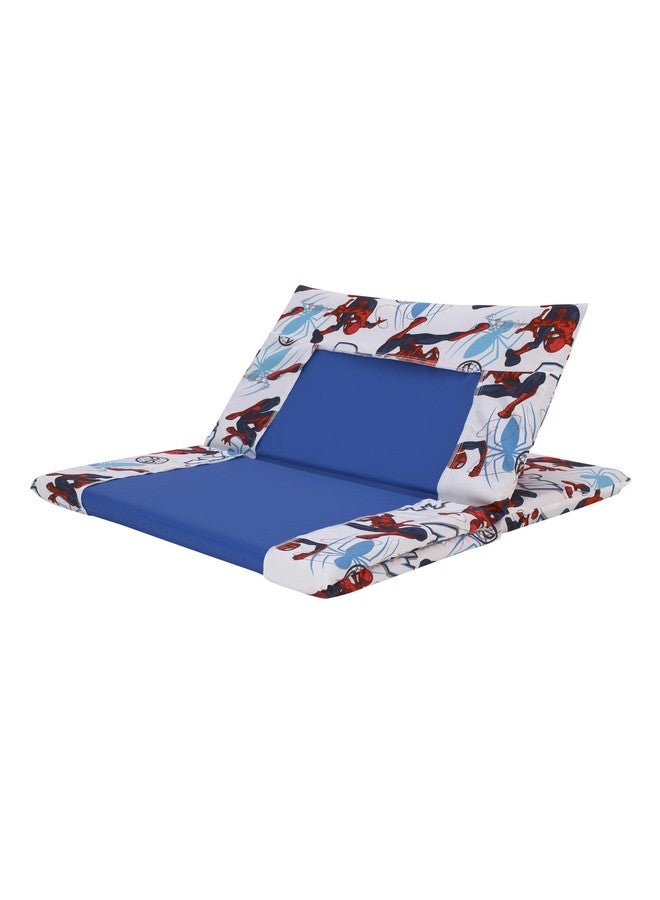NoJo Marvel Spiderman to The Rescue Red, White, and Blue Preschool Nap Pad Sheet - Image 4