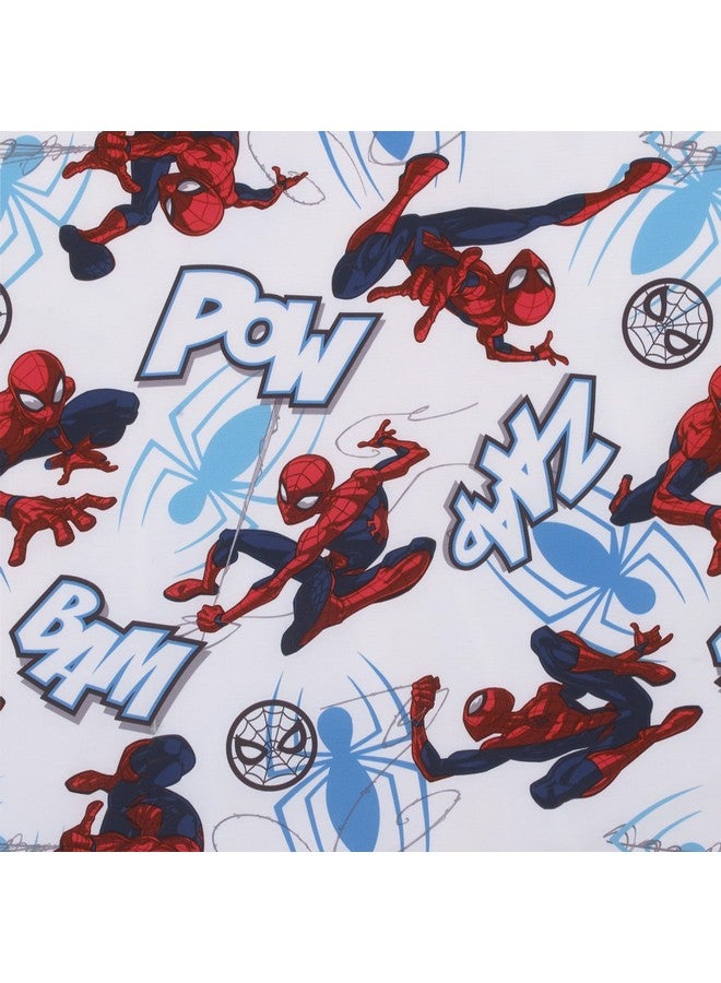 NoJo Marvel Spiderman to The Rescue Red, White, and Blue Preschool Nap Pad Sheet - Image 2