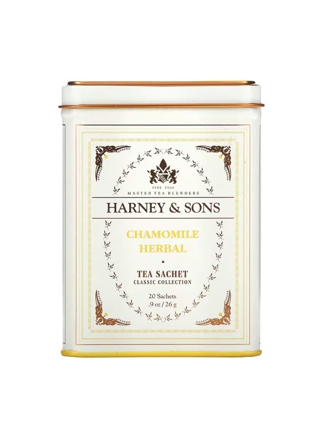 هارني آند سونز Fine Teas Chamomile Herbal 20 Sachets 0.9 oz 26 g - Image 1