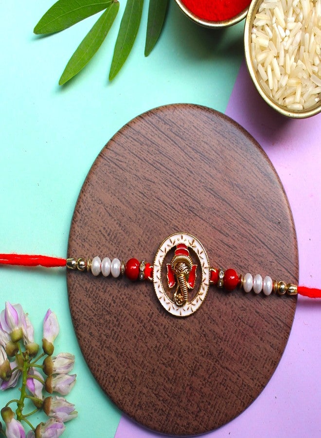 BANDHAN Ganapati Rakhi With Intricate Meenakari Work | simple rakhi, raksha rakhi - Image 2