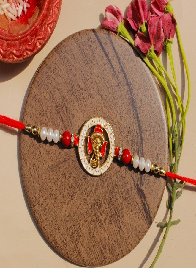 BANDHAN Ganapati Rakhi With Intricate Meenakari Work | simple rakhi, raksha rakhi - Image 3