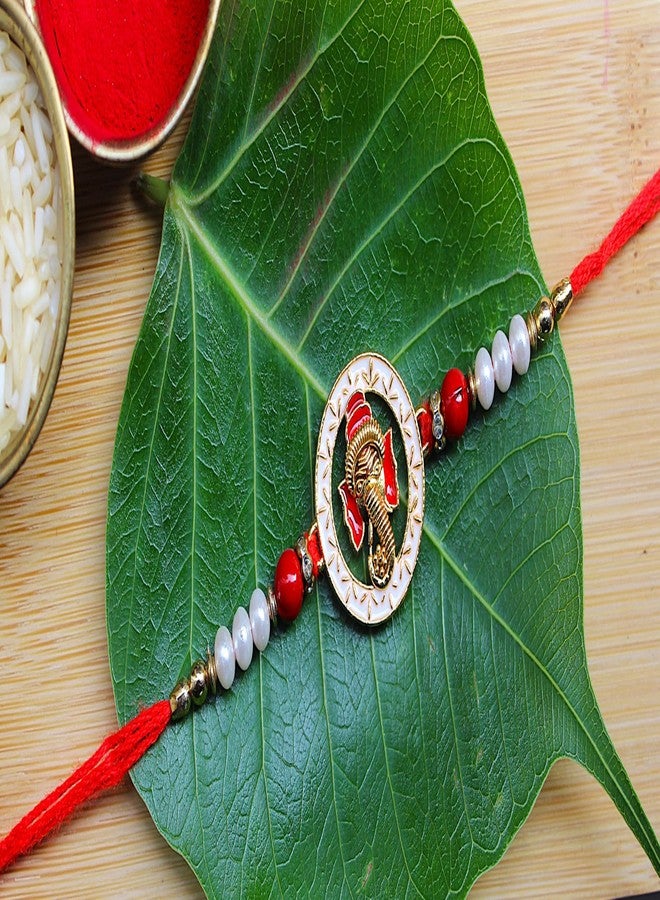 BANDHAN Ganapati Rakhi With Intricate Meenakari Work | simple rakhi, raksha rakhi - Image 5
