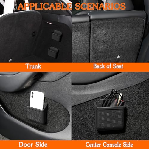 EVFITUS for Tesla Model 3 Model Y Accessories Center Console Organizer Tray Storage Box Cell Phone Pocket Silicone Hook Bag Sunglasses Holder Coin Case for Flocking - Image 5