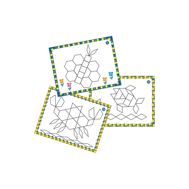 Learning Resources Pattern Block Design Cards, Color Recognition, STEM Toy, Ages 4+ - Image 2