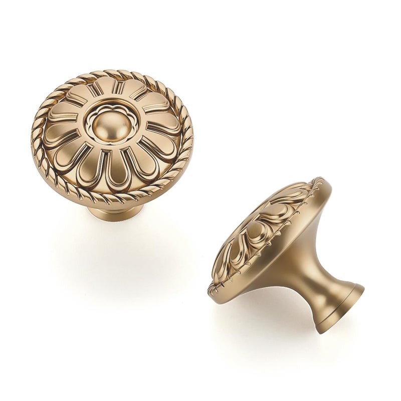 HOME EDIT 10 Pack 1-1/5 Inch Kitchen Cabinet Knobs Rustic Champagne Bronze Drawer Handles for Cabinets, Dressers, Cupboards, Bathrooms, and Bedrooms - Image 1