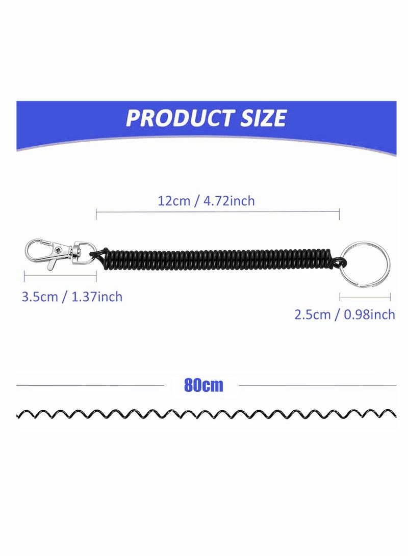 15 Pcs Retractable Coil Keychain Set for Easy Access and Convenience - Image 2