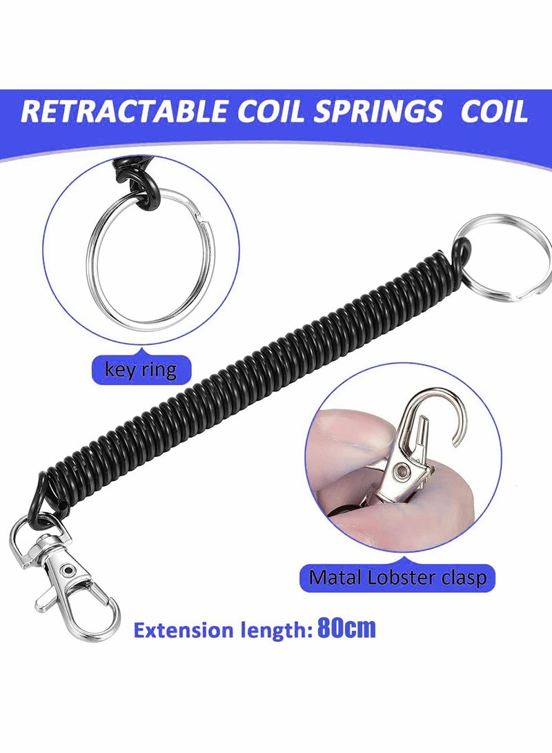 15 Pcs Retractable Coil Keychain Set for Easy Access and Convenience - Image 3