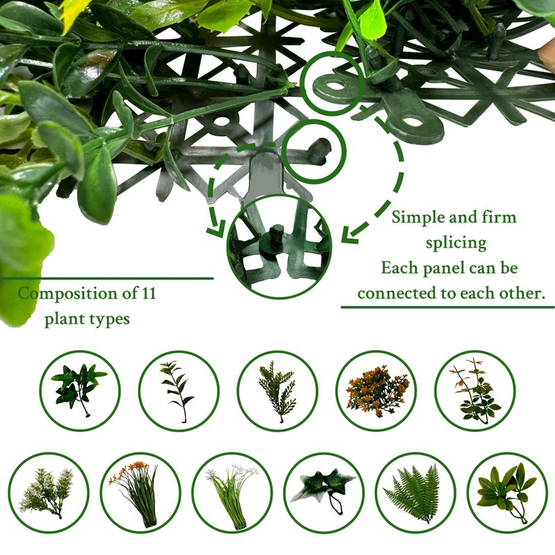ODTORY Artificial Boxwood Hedges Panels Roll:40'' x 120'' UV-Anti Faux Greennery Grass Wall Privacy Backdrop Fence Screen for Garden Fence Covering Privacy, Outdoor Indoor Home Decor - Image 3