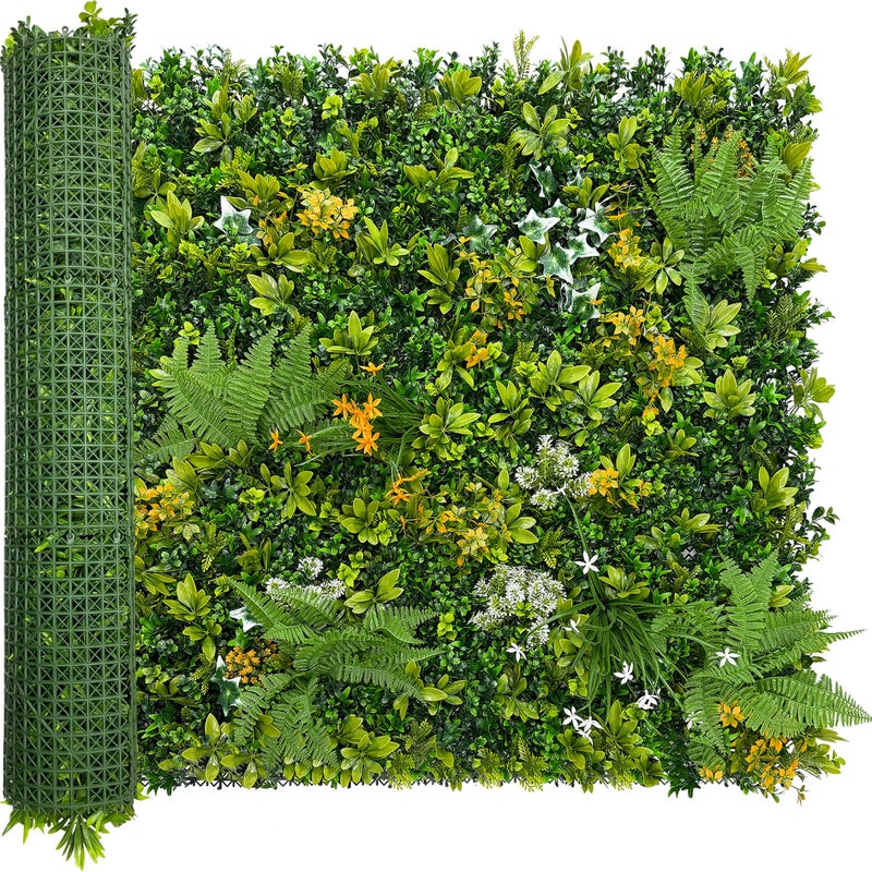 ODTORY Artificial Boxwood Hedges Panels Roll:40'' x 120'' UV-Anti Faux Greennery Grass Wall Privacy Backdrop Fence Screen for Garden Fence Covering Privacy, Outdoor Indoor Home Decor - Image 1