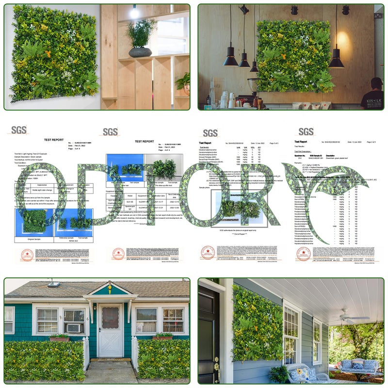 ODTORY Artificial Boxwood Hedges Panels Roll:40'' x 120'' UV-Anti Faux Greennery Grass Wall Privacy Backdrop Fence Screen for Garden Fence Covering Privacy, Outdoor Indoor Home Decor - Image 5