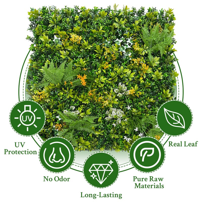 ODTORY Artificial Boxwood Hedges Panels Roll:40'' x 120'' UV-Anti Faux Greennery Grass Wall Privacy Backdrop Fence Screen for Garden Fence Covering Privacy, Outdoor Indoor Home Decor - Image 4