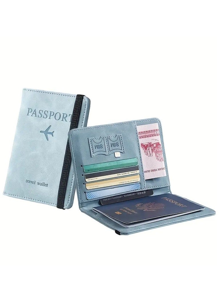 QUALITY RFID-Blocking Passport Holder – Slim PU Leather Premium Quality Travel Wallet with Card Slots & Ticket Pocket – Secure Travel Document Organizer for Men & Women - Image 1