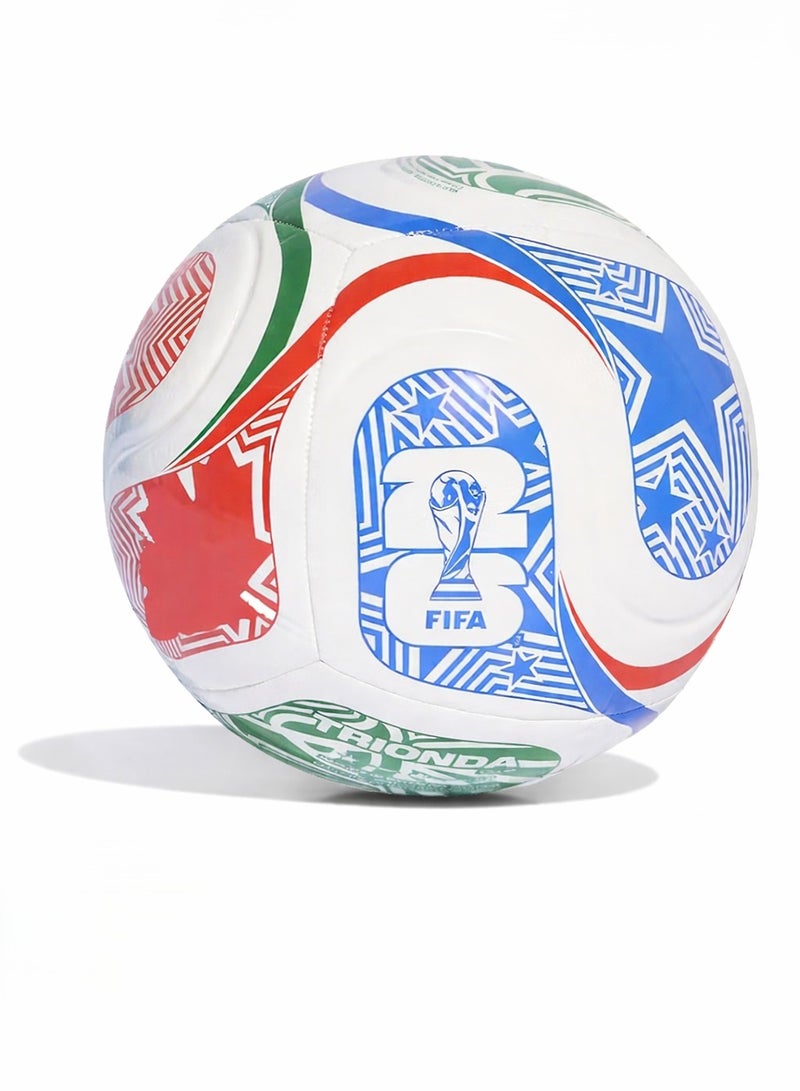 FIFA World Cup كرة قدم تدريبية بتصميم جديد، مقاس 5 - كرة تدريب كرة قدم داخلية وخارجية للملاعب والتدريب الاحترافي - Image 1