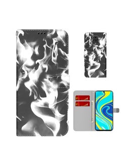 HuHa Case Cover For Xiaomi Redmi Note 9 Pro/Note 9S/Note 9 Pro Max Cloud Fog Pattern Horizontal Flip Leather Case with Holder & Card Slot & Wallet Black 