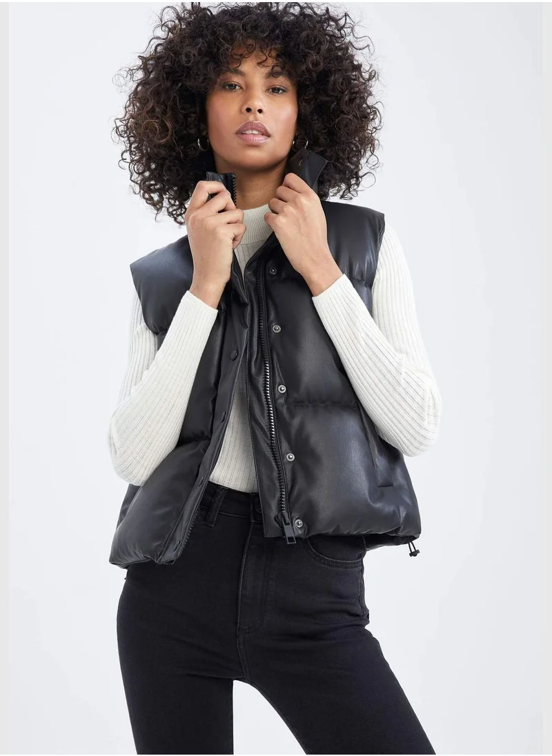 DeFacto Faux Leather Outer Wear Vest