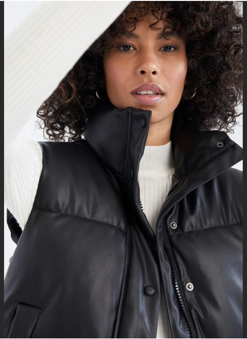 DeFacto Faux Leather Outer Wear Vest