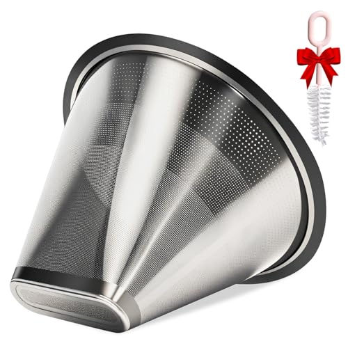 Bxmgr for Moccamaster Filters 4 Coffee Filter Coffee Filter for Technivorm Moccamaster KBGV and KBT Coffee Machines Metal Coffee Filter Reusable Metal Filters are The Best Gifts - Image 1
