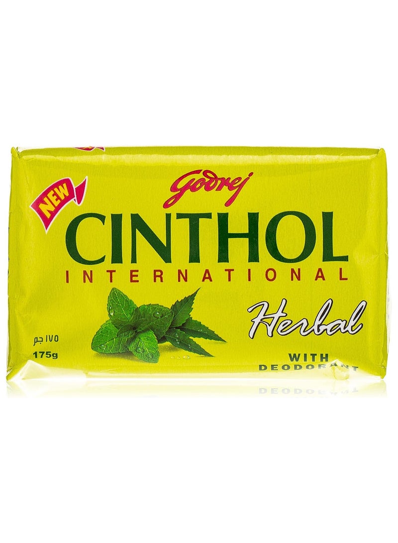 Cinthol Bar Soap 99.9% Germ Protection Herbal (With Deodarant) 175G