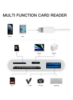 Generic Camera Micro SD TF Memory Card Reader Lightning Male to USB3.0 Female Adapter OTG Cable for Apple iPhone 11 12 Mini max pro xs xr x se2 7 8plus Ipad air A Connector Flash Stick Drive Splitter  - Image 2