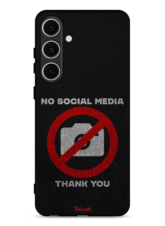 Tolwak Samsung Galaxy S24 FE 5G Protective Case Cover No Social Media Thank You - Image 1