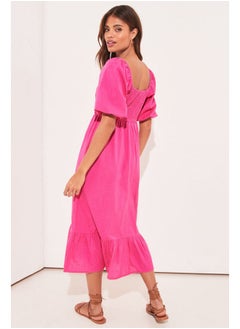 Lipsy London Lipsy Wrap Linen Look Midi Dress  - Image 2