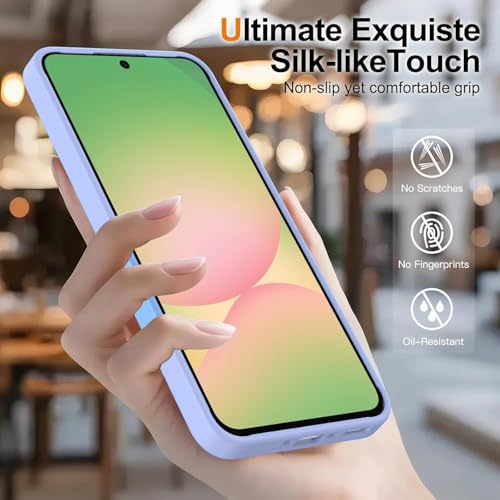 VONZEE Compatible with Samsung Galaxy A36 5G Case Luxury Retro Flowers Floral Clear for Magnetic Wireless Charging Case Shockproof Case PC+TPU Cute Glossy Shiny Cover for Girls Women, Official Blue - Image 4