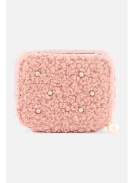 Posh  Pop FaurFux Pearls Pill Box, Pink  - Image 1