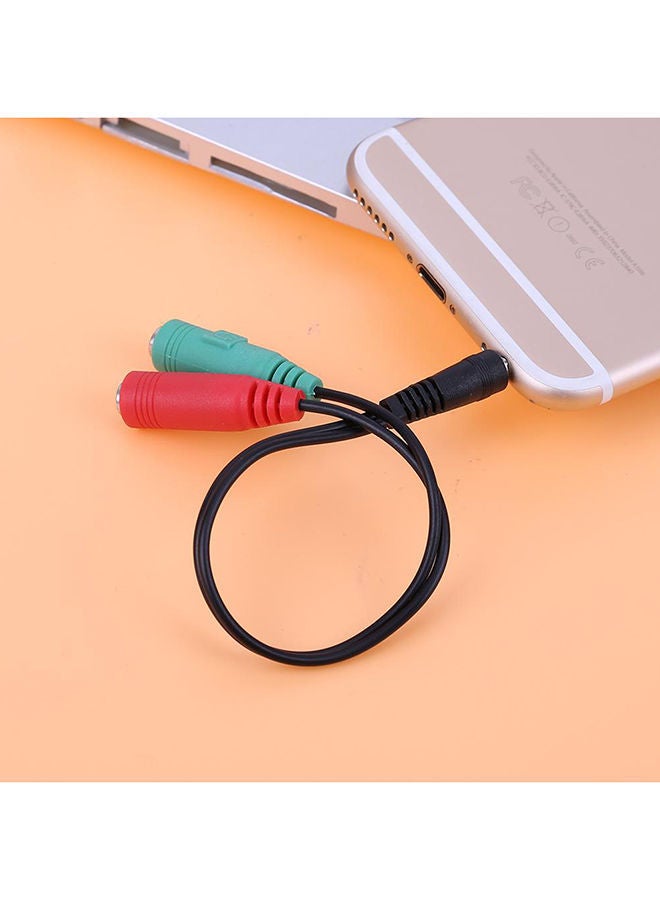 NIBEMINENT 2-Piece 3.5mm Male To 2 Female Y Splitter Audio Extension Cables Adapter Cords Black - Image 3