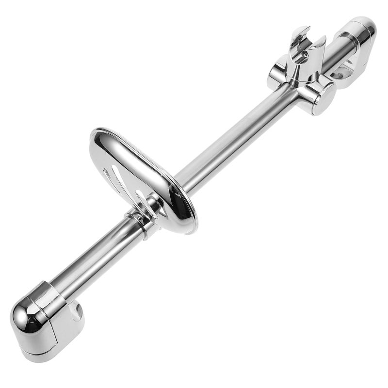 2pcs Shower Slide Adjustable Handheld Holder Wall Mount Showerhead Holder with Soap Tray - Image 5