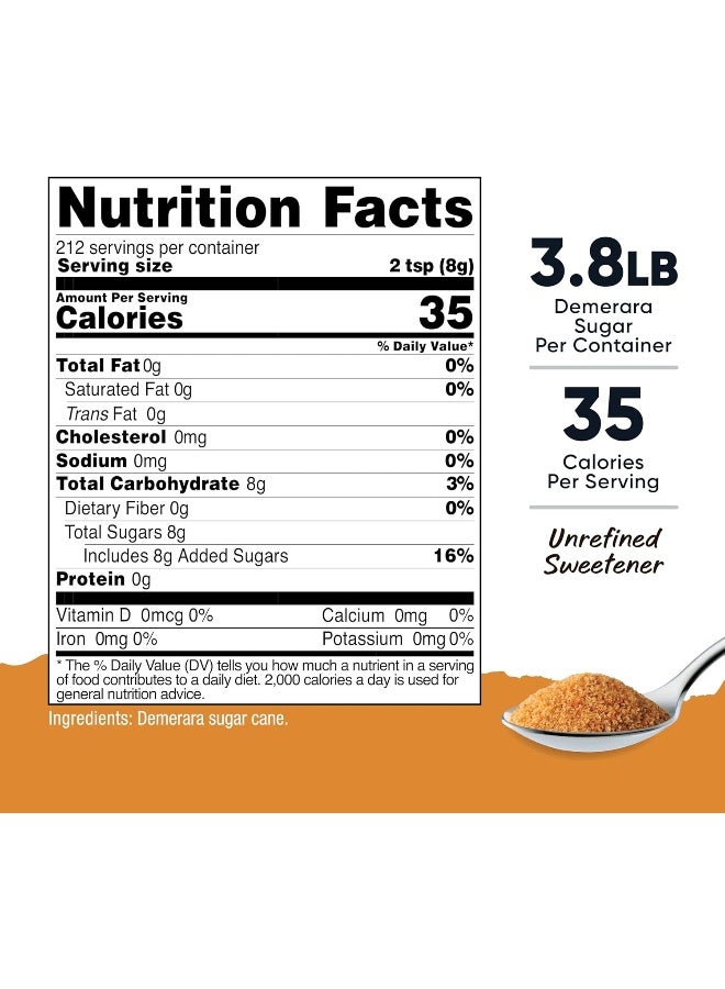 Nutricost Pantry Unrefined Demerara Sugar - Image 2