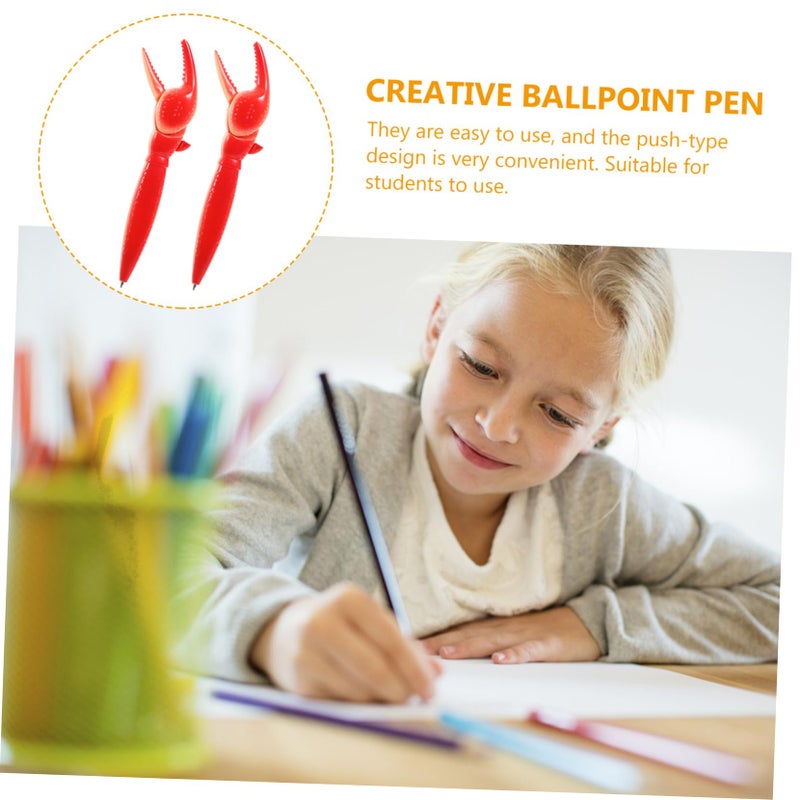 Crab Claw Ballpoint Pen Set Cute Plastic Ink Pens For Students Office Stress Relief - Image 3